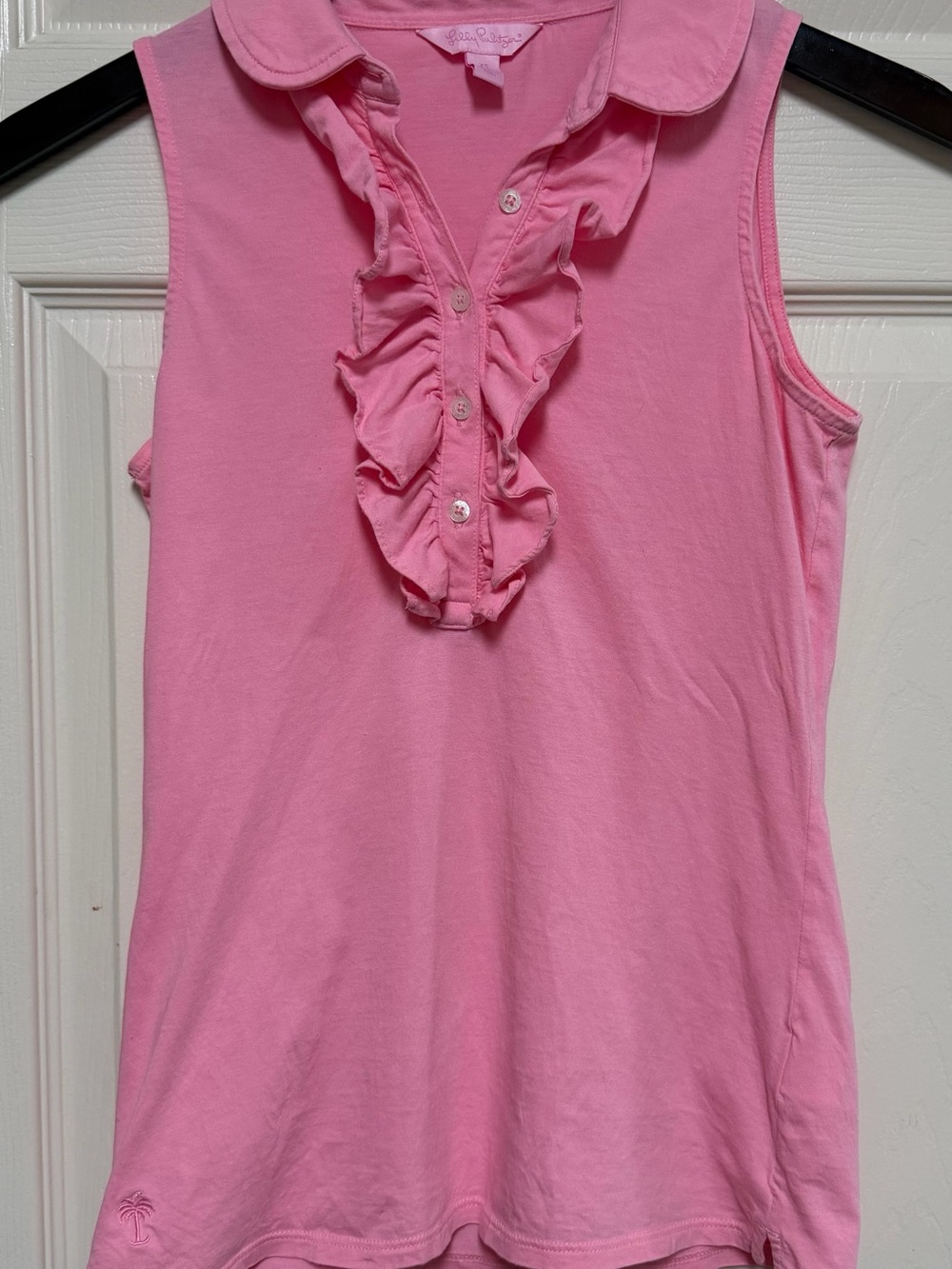 Lilly Pulitzer Pink Drew Ruffle Tank
